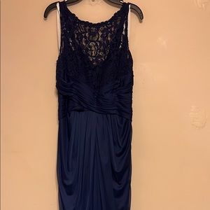 David’s Bridal Bridesmaid Navy Blue Dress